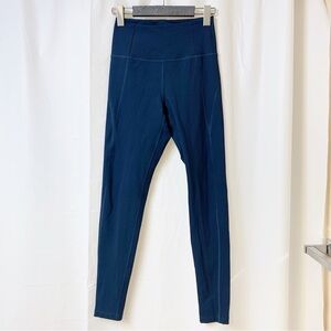 Girlfriend Collective Navy Blue Compressive High Rise Leggings Small